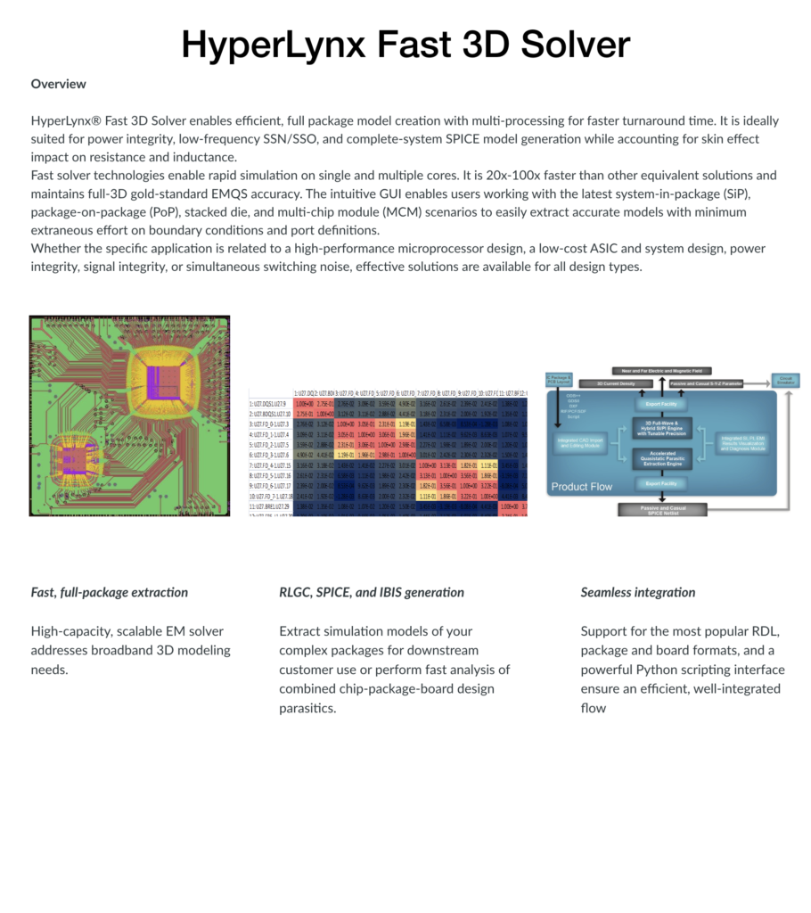 Hyperlynx Fast 3D Solver